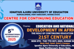 Ignatius Ajuru University of Education CCE Hosts 5th International Conference on Education and National Development in Africa